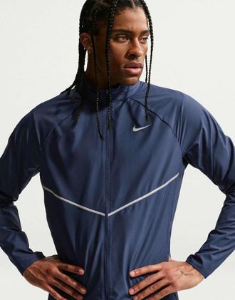Nike giacca da uomo Miler Repel con protezione UV blu