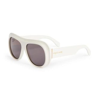 Palm Angels PERI103ELFIN0107 Aviator Full Rim Sunglasses - White