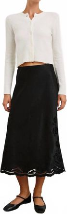 Rails Anya Midi Skirt In Black Eyelet