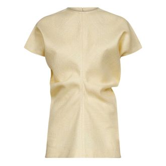 Toteme Blouses, female, Yellow, XS, Kimono Sleeve Basketweave Top