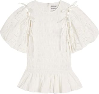 Damson Madder Blusa Becca in pizzo sangallo - Bianco
