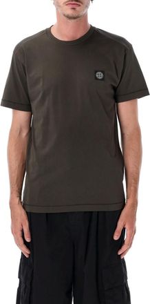 Stone Island Dark Olive Logo T-Shirt