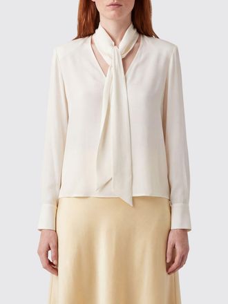 Federica Tosi Blusa in misto seta con collo a fusciacca e maniche lunghe