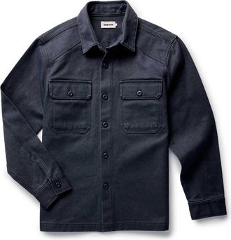 Taylor Stitch The Shop Shirt in Navy Chipped Canvas