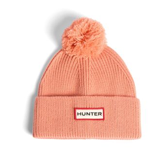 Hunter Arrinay Ribbed Pom Beanie/Scarf Box Set Unisex Adults Terracotta Hat & Scarf Set - One Size - Brown - One Size