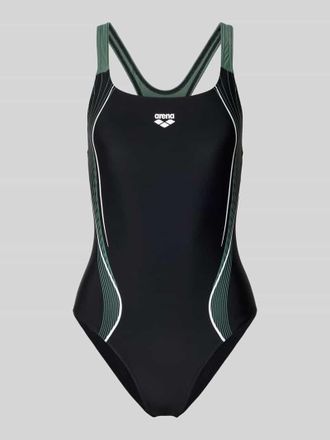 Arena Slim Fit Badeanzug mit Logo-Print Modell Control in Black, Gr&ouml;&szlig;e 34
