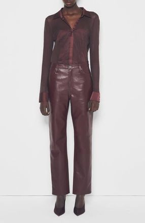 AS by DF Escapade Stretch Blouse in Port Wine at Nordstrom, Size 3X-Large