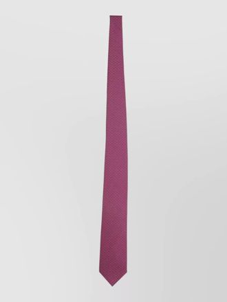 Ferragamo slim tie narrow blade textured fabric
