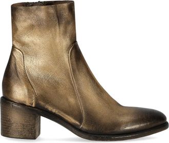 Strategia Gemma Gold Heeled Ankle Boot