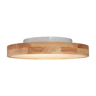 QAZQA Plaf&oacute;n escandinavo madera LED 50 cm