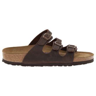 Birkenstock Florida BS Oiled Leather Unisex Slides Sandals - Habana - Size:UK 5.5