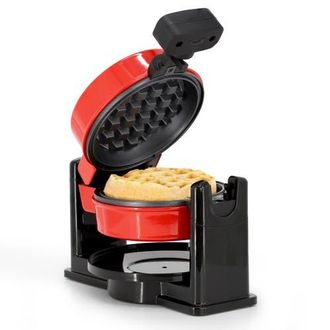 MegaChef Non-Stick Round Electric Flip 5 Inch Belgian Waffle Maker in Red at Nordstrom