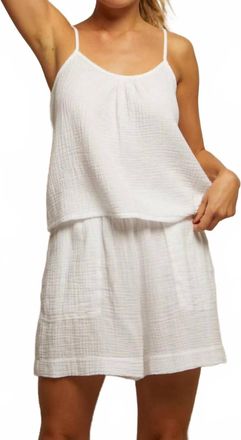 perfectwhitetee Lucca Double Gauze Short In White