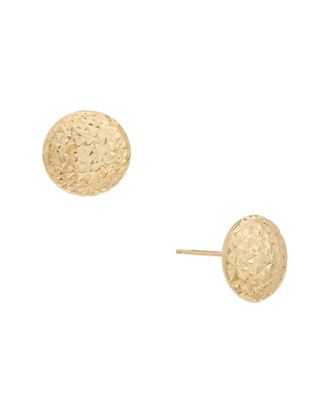 Italian Gold, Inc 10K 11Mm Button Stud Earrings