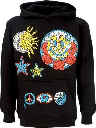 Market Smiley Mosaic Hoodie Heren Hoodie - Heren - Hoodies - Veelkleurig - XL - Katoen - Hoodies & sweatvesten