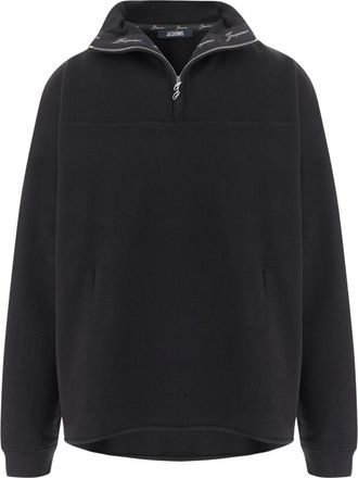 Jacquemus Black Mock Collar Sweatshirt