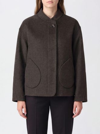 SOEUR Cappotto corto monopetto in misto lana con spalle cadute