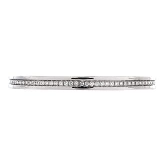 Bulgari B. Zero1 Cuff Bracelet 18K White Gold with Pave Diamonds