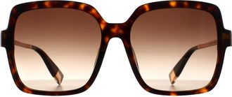 Furla Square Womens Glossy Havana Brown Gradient SFU626 - One Size