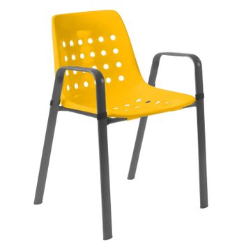 Schubiger M&ouml;bel Gartenstuhl Bermuda mit Armlehne Rundoval