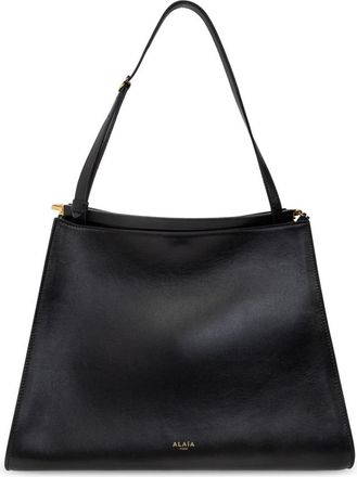 Alaia Leren tas Medium Glanzend - Dames - Schoudertassen - Zwart - ONE Size - Leer - Tassen
