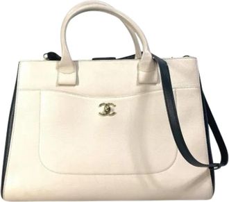 Chanel Pre-owned Leather chanel-bags - Dames - Vintage Handtas - Beige - ONE Size - Vintage
