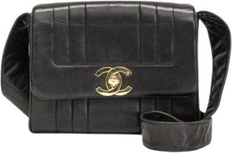 Chanel Pre-owned Mademoiselle Schoudertas - Dames - Vintage Schoudertas - Zwart - ONE Size - Leer - Vintage