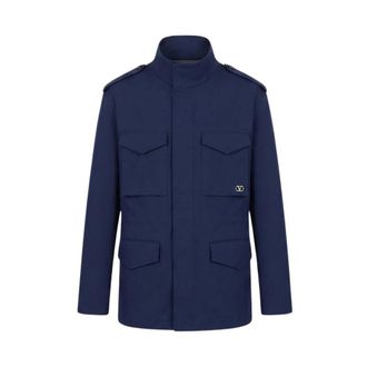 Valentino Caban Jacket - male - Valentino - Light Jackets - Blue - L - Jackets