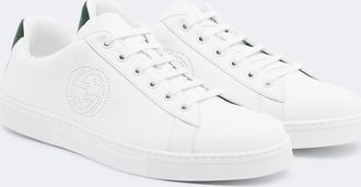 Gucci Zapatillas Ace de piel con Web