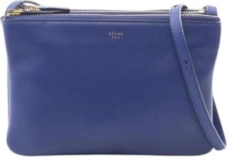 Celine Pre-owned Vintage Schoudertas - Dames - Vintage Schoudertas - Blauw - ONE Size - Leer - Vintage
