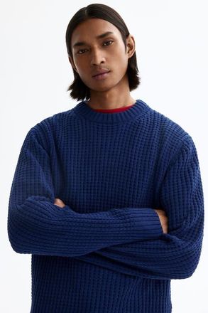 H&M Regular-fit Sweater in Dark Blue at Nordstrom, Size Xx-Large