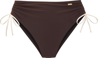 Copenhagen Bikini-Hose COPENHAGEN STUDIOS Emma, Damen, Gr. 38, N-Gr, braun (chocolate), Recycling-Polyamid, Badehosen Bikini-Hose, mit Kontrastdetails