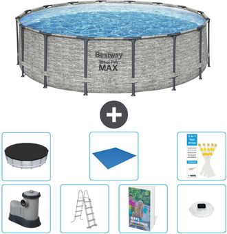 Bestway Piscina Bestway Steel Pro Max Redonda - 488x122 Cm - 8-piezas S596