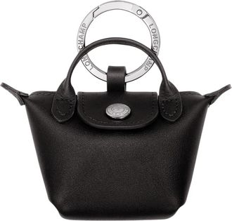 Longchamp Le Pliage Xtra Sleutelhanger - Dames - Handtassen - Zwart - ONE Size - Leer - Tassen