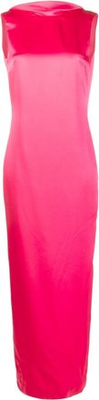 Versace cowl-back gown - women - Acetate/Viscose/Acetate/Elastane/Silk/Polyamide - 38 - Pink