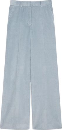 Max Mara WKD Skipper - Dames - Wijde Broeken - Blauw - M - Katoen - Broeken