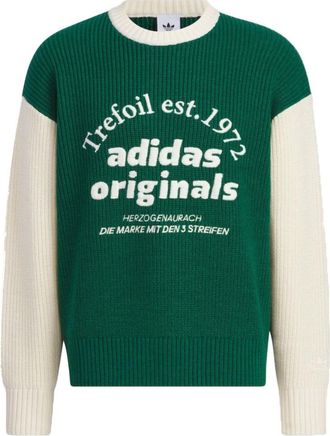 adidas originals Classic Sports Sweater (Gender Neutral) Asia Sizing Collegiate Green White IW6288