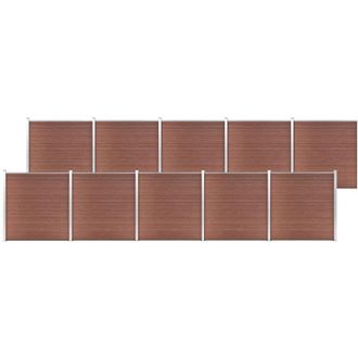 vidaXL Vidaxl - Recinzione da Giardino in wpc 1737x186 cm Marrone