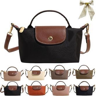 Generic Womens Fashion Colorblock Mini Crossbody Bag,Mini Shoulder Purses with Adjustable Strap,Solid Color Nylon Square Handbags