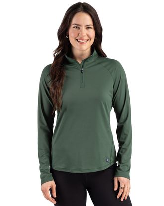 Cutter & Buck Prospect Recycled Featherlight Stretch Womens Quarter Zip
