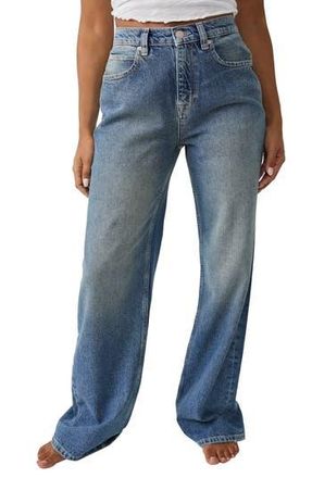 Free People We the Free Tinsley High Waist Baggy Jeans in Hazey Blue at Nordstrom Rack, Size 24