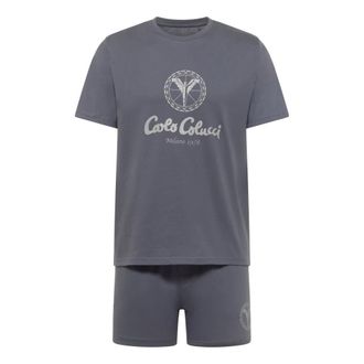 Carlo Colucci Carlo Colucci, Pyjamas, male, Gray, Size: XL Shorty Pyjama Set