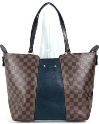Louis Vuitton Pre-owned Vintage Damier Canvas Tote - Dames - Vintage Shopper - Bruin - ONE Size - Leer - Vintage