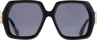 Fendi Blue Geometric Ladies Sunglasses FE40139F 01V 54