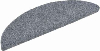 vidaXL Vidaxl - Stair Mats Self-adhesive 30 pcs 56x17x3 cm Light Grey Half Round