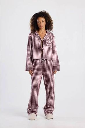 America Today flanellen pyjamabroek Mandy rood/wit