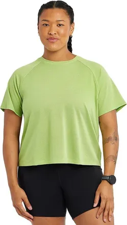 Oiselle Flyout Boxy Short-Sleeve Shirt - Womens in Limelight at Nordstrom, Size X-Large