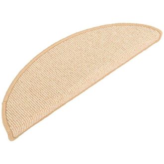 vidaXL Alfombrillas Para Escaleras 15 Unidades 65x21x4 Cm Crema Semicircular Grande Vidaxl