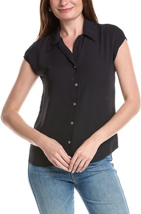 T Tahari Camp Collar Blouse