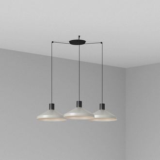 Netlighting Kombo Grey Cluster Drop Dome Pendant Lamp &Oslash;400 3L in Black